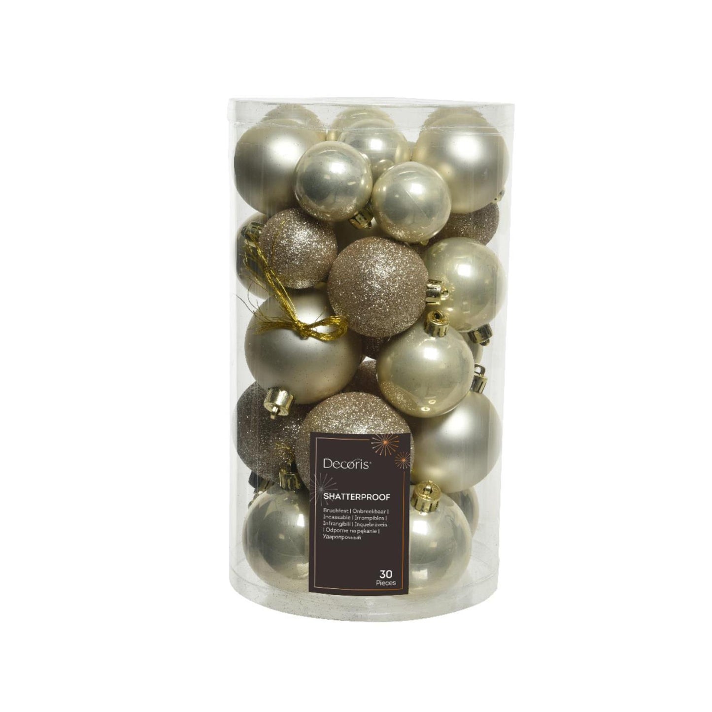 Decoris bolas de Navidad mezcla de perlas de plástico 30 piezas