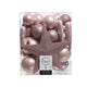 Decoris Palline di Natale in plastica mix 33 pz rosa