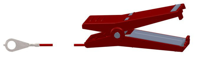 Ako hekaansluitkabel krokodillenklem voor 40mm lint