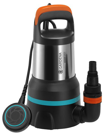 Gardena dompel vuilwaterpomp 15000 dompel- en drukpompen (zwart roestvrij staal, 9048-20)