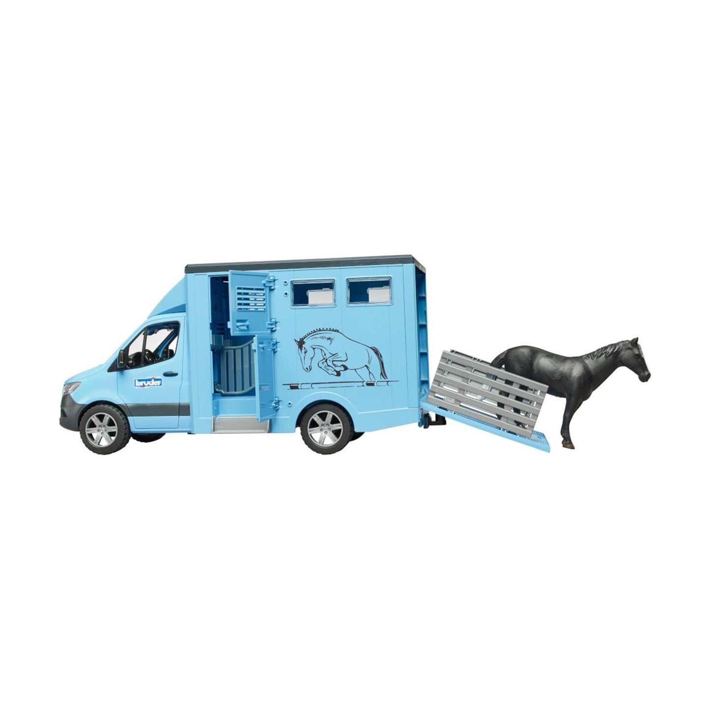 Bruder MB Sprinter Animal Transporter con cavallo