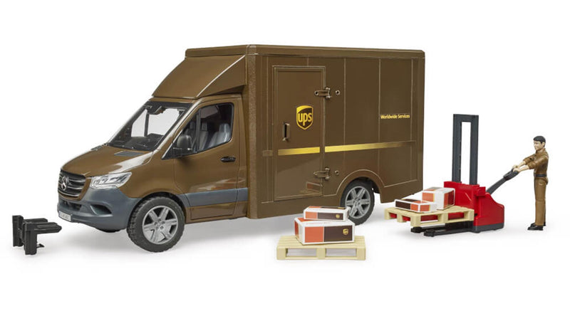 Bruder MB Sprinter Ups con driver e accessori