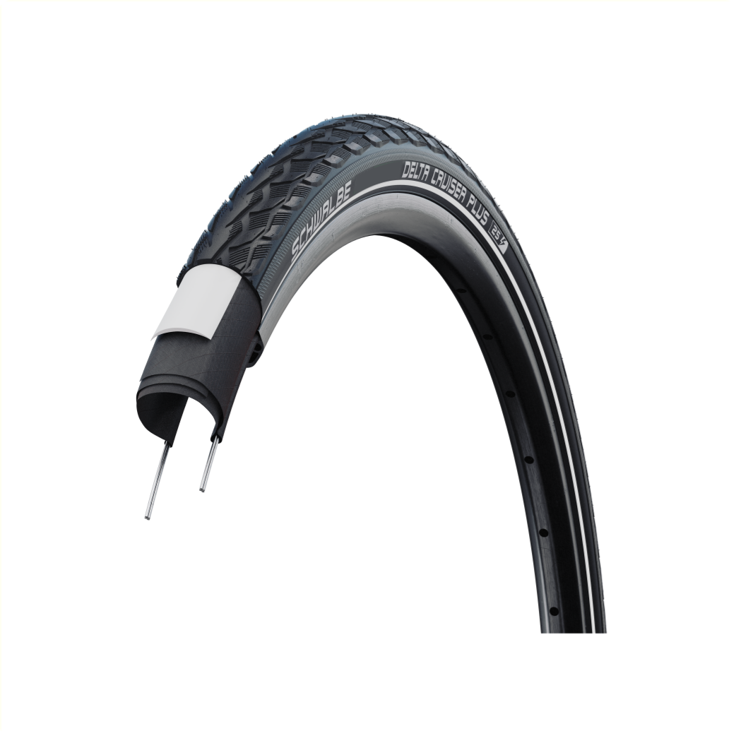 Schwalbe Delta Cruiser Plus Punctureguard 28 x 1,75 47-622mm - nero con riflesso