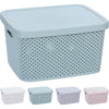 Storage solutions opbergdoos met deksel 7 liter 27,4x22x15cm kunststof 4ass