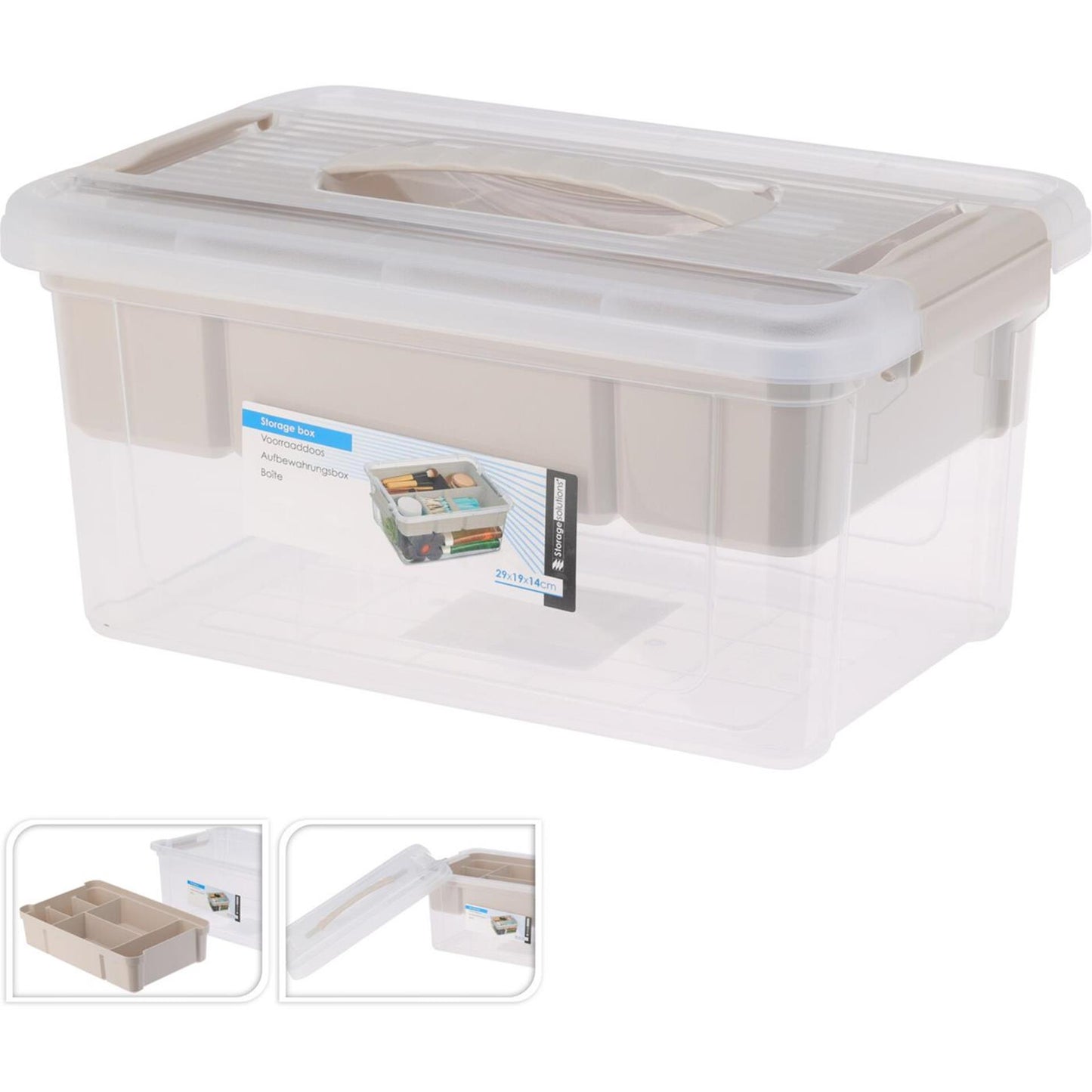Storage solutions opbergbox kunststof met inzet 5l