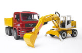 Bruder man tga kiepwagen met liebherr baggerkraan - afbeelding 1