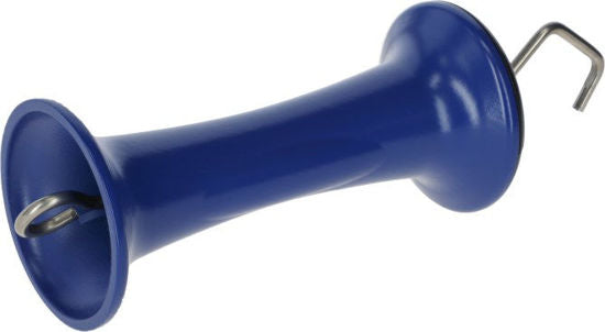 Maniglia per cancello Ako premium in acciaio inossidabile blu con limitatore a molla