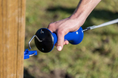 Ako poortgreep premium rvs blauw met veerbegrenzer