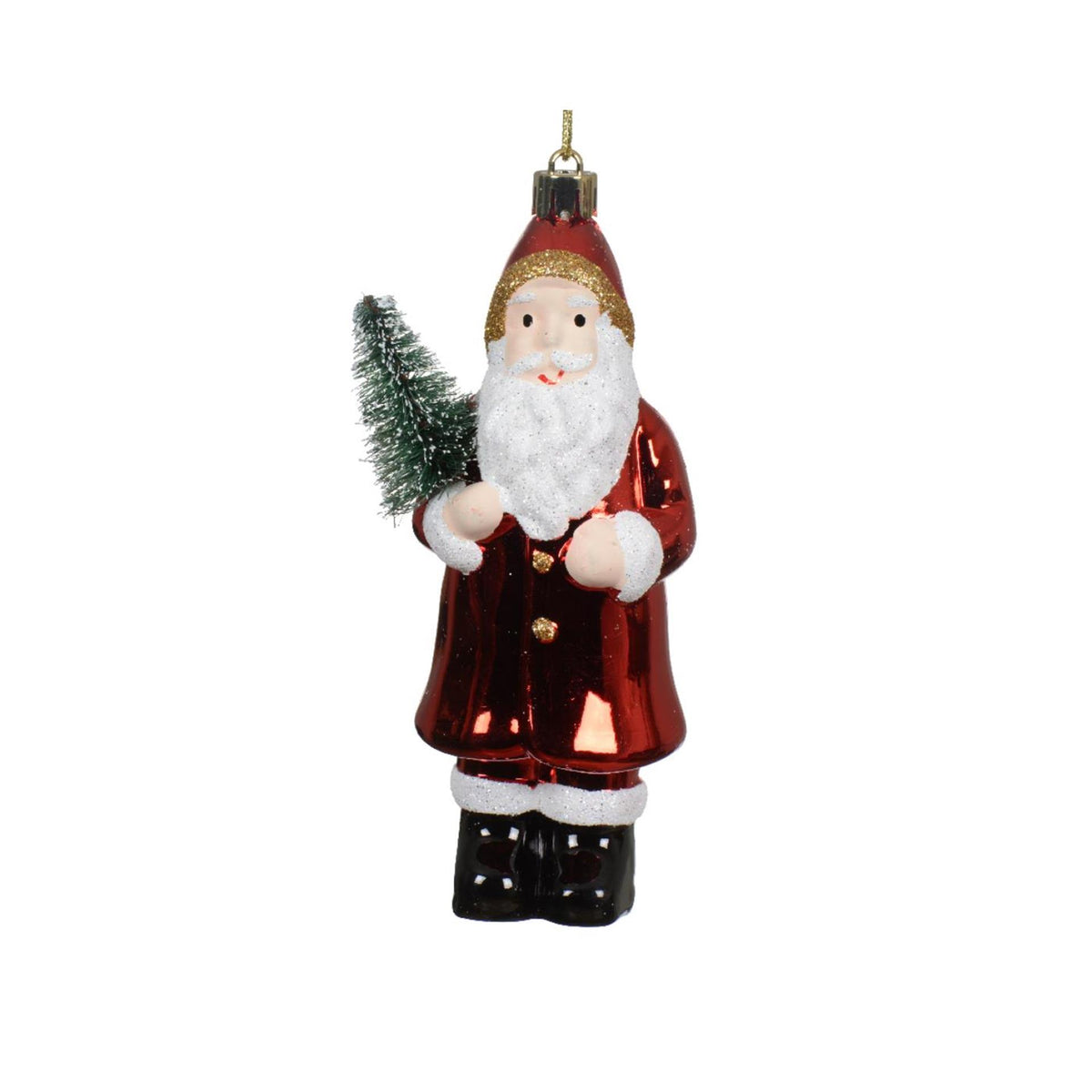 Decoris colgante navideño Papá Noel plástico 15cm