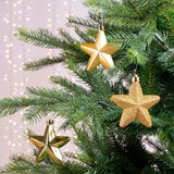 Decoris kersthanger kunststof licht goud dia7,5cm 6-delig - afbeelding 2