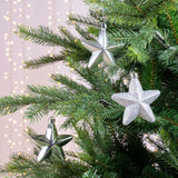 Decoris colgante navideño estrella plata dia7cm 6 piezas - afbeelding 2