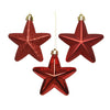 Decoris colgante navideño estrella roja dia7cm 6 piezas