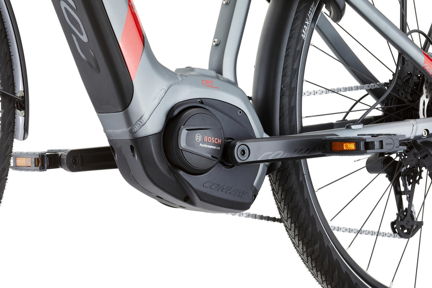 Conway elektrische trekkingfiets cairon t 2.0 500 mod. 23 ebike conw.cairon t 2.0 500 28 57 diam. grey red