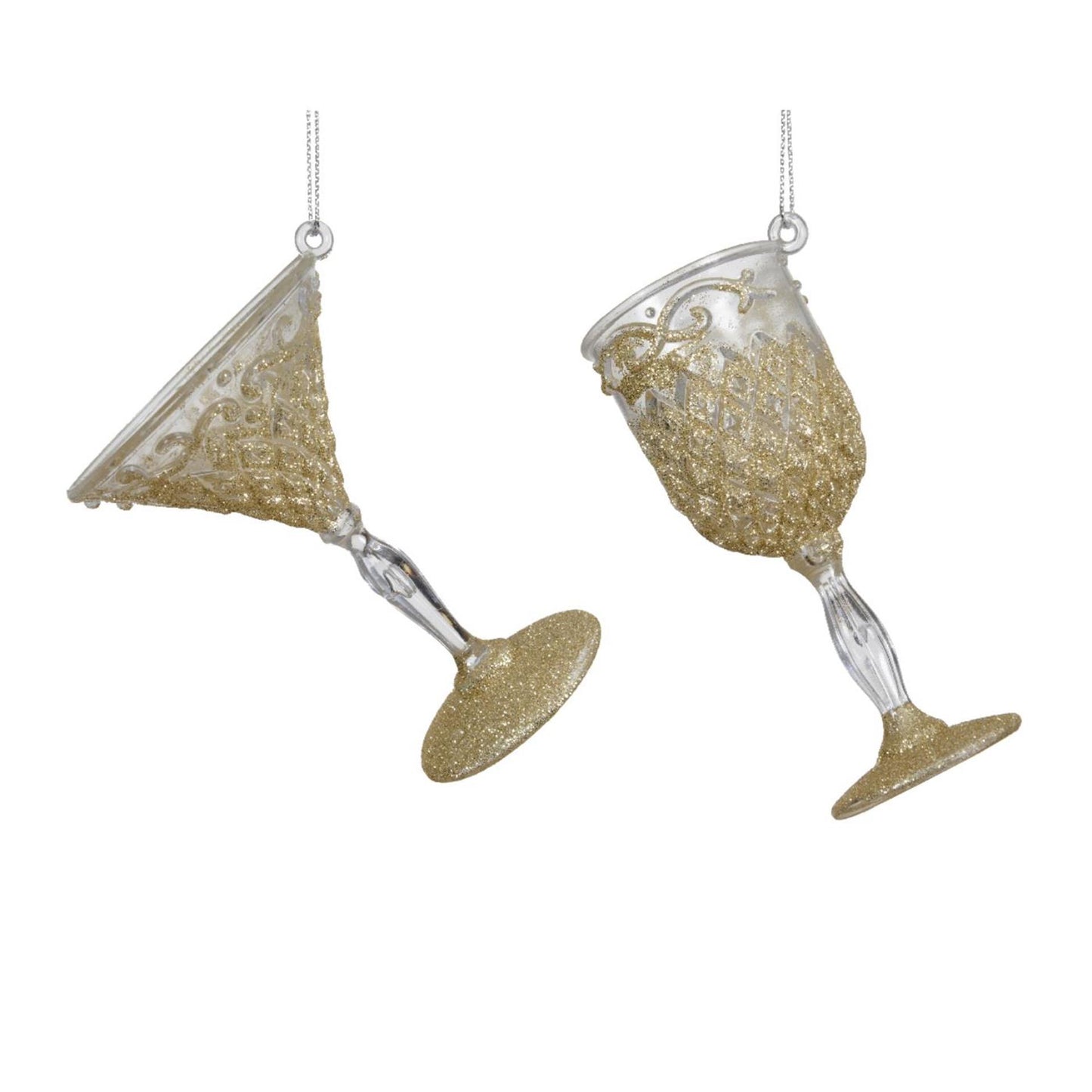 Decoris pendente bicchiere da vino da cocktail 4,3x10x3,8cm