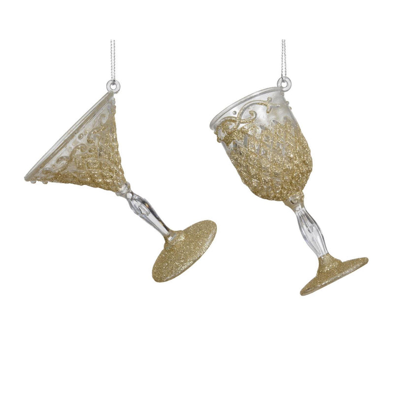 Decoris pendente bicchiere da vino da cocktail 4,3x10x3,8cm