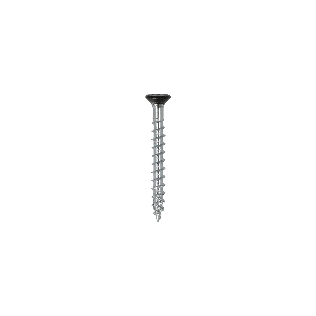 Vite raccordo Dynaplus zincata testa piana filetto totale - 7mm testa nera torx tx20 ​​4.0x40 | 200 pezzi - 0285.01.25605
