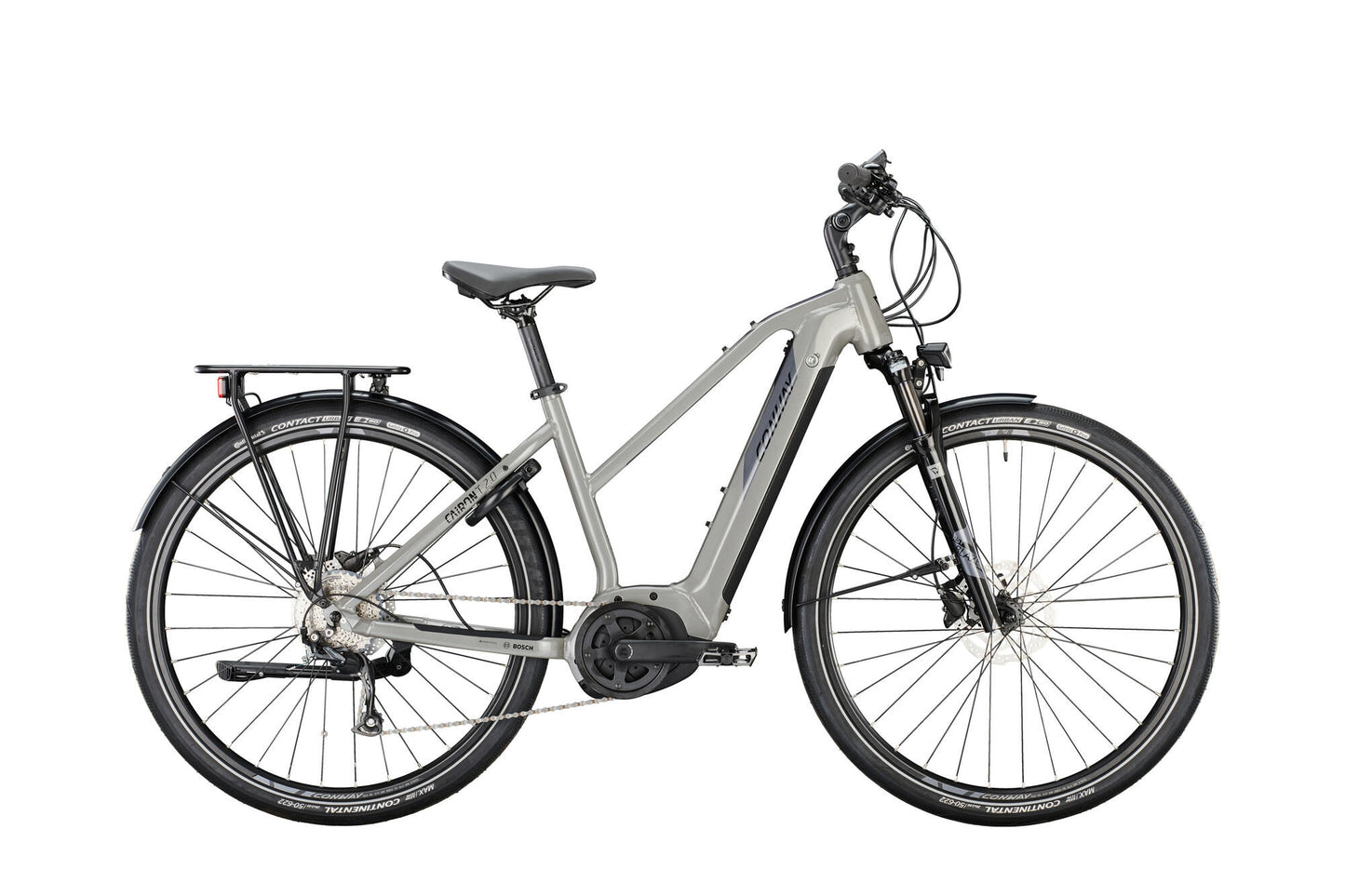Conway elektrische trekkingfiets cairon t 2.0 625 mod. 22 ebike conw. cairon t 2.0 625 28 42 trap. 9sp grey