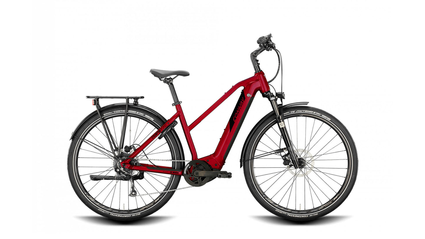 Conway elektrische trekkingfiets cairon t 2.0 625 mod. 22 ebike conw. cairon t 2.0 625 28 50 trap.9sp red bl