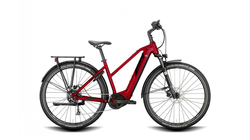 Conway elektrische trekkingfiets cairon t 2.0 625 mod. 22 ebike conw. cairon t 2.0 625 28 42 trap.9sp red bl