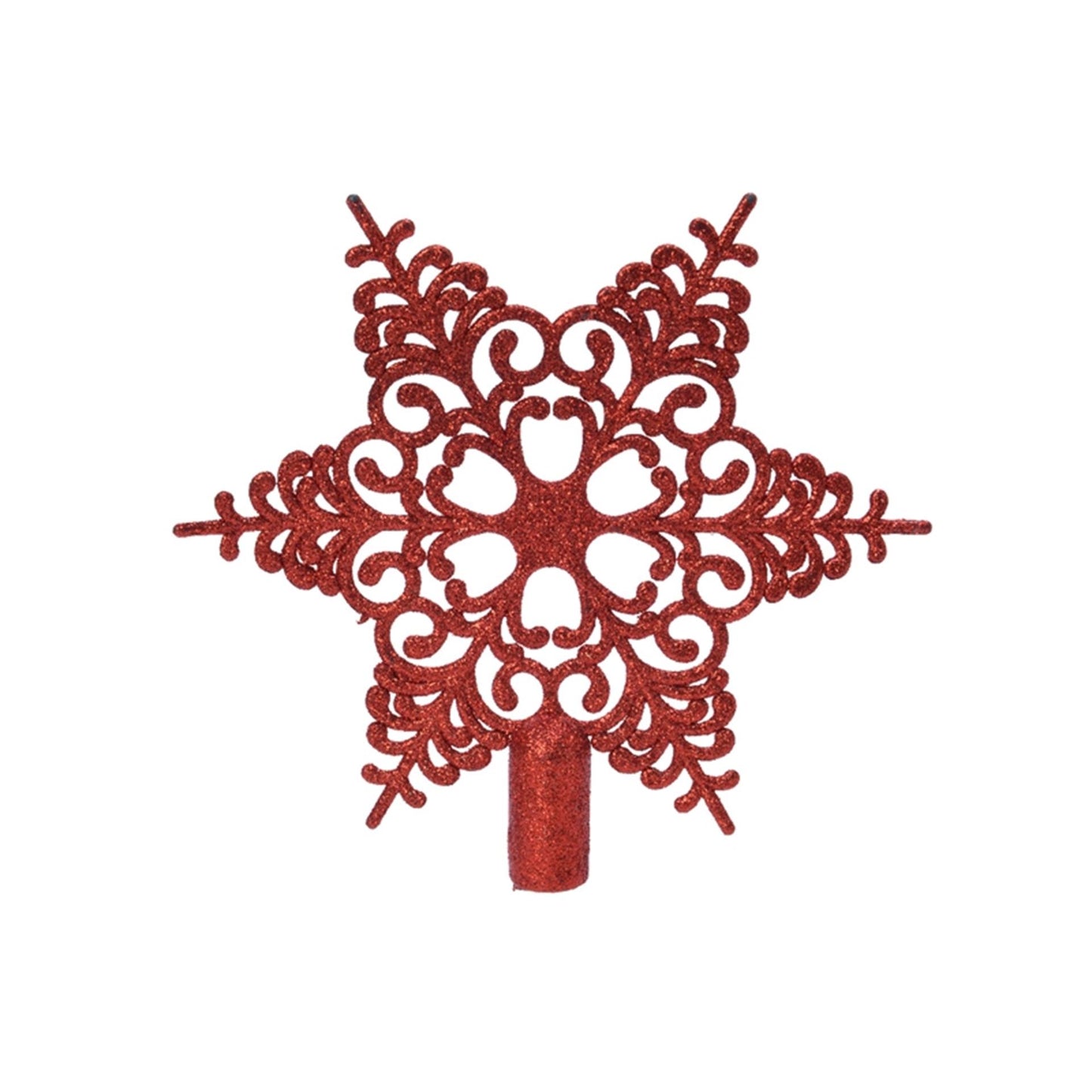 Decoris pico copo de nieve 20,5x19cm Navidad rojo