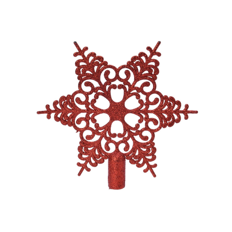 Decoris piek sneeuwvlok 20,5x19cm kerstrood