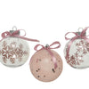 Decoris bolas navideñas mezcla de plástico 8cm 12ud rosa