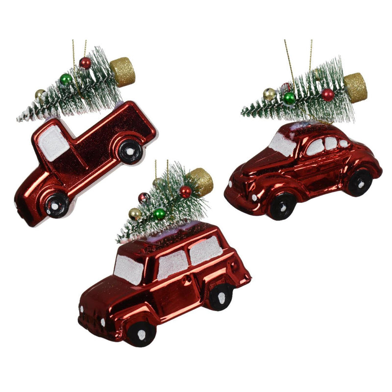 Decoris Natale ciondolo auto in plastica 10cm