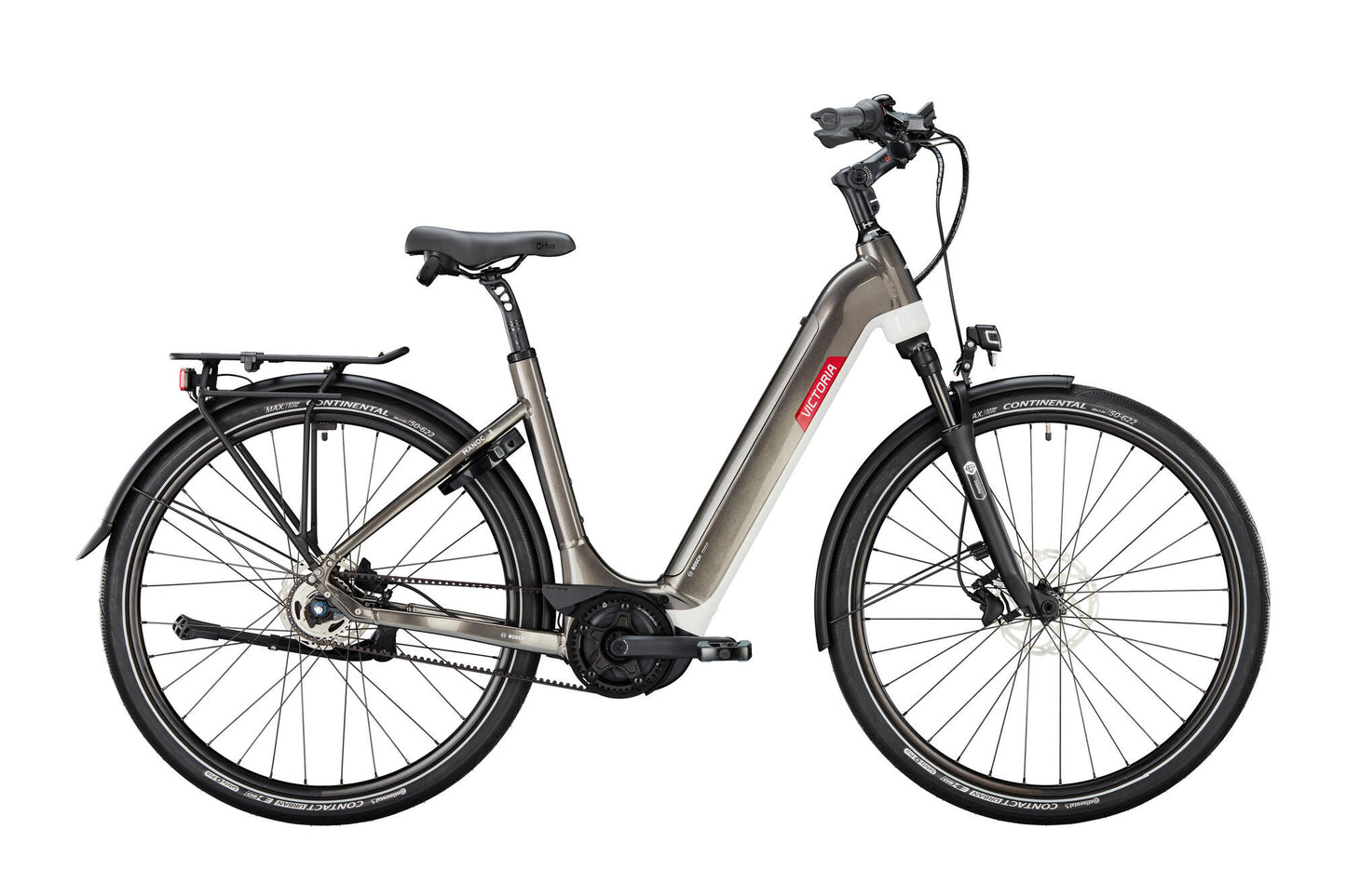 Victoria Electric Trekking Bike Manoc 3 (#1) Ebike Vict. Manoc 3 28 58 Wave 5Sp CB Quaz Grey