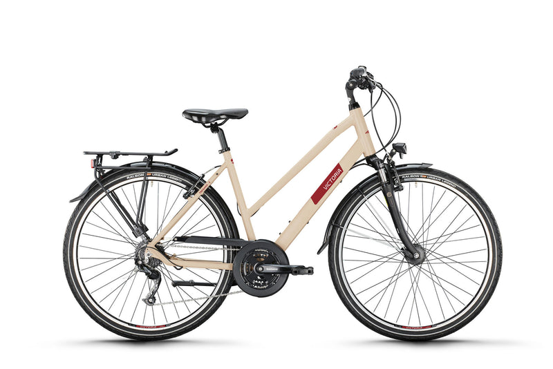 Victoria trekkingfiets treqana 2 mod. 24 bike vict.treqana 2 28 51 trap. 24sp grey beige