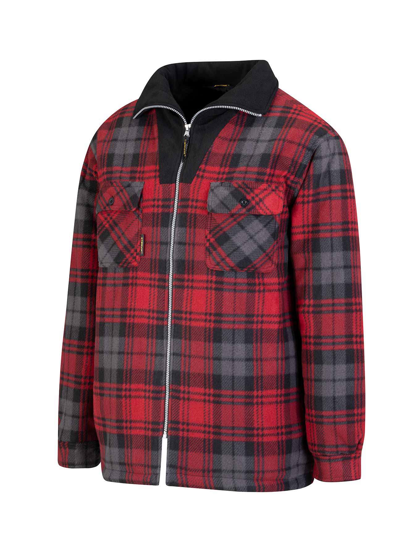 Gilet in pile da boscaiolo Storvik Products Stanley termo rosso nero 3XL