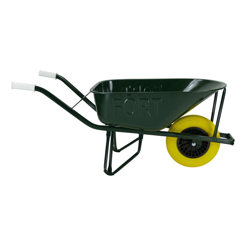 Carretilla Fort Products 80l chapa doble fondo pintada más rueda