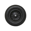 rueda 400x8 neumático 2 capas llanta plastico negro eje 13cm mm