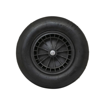 Producten wiel 400x8 2ply band kunststof velg zwart as 13cm mm