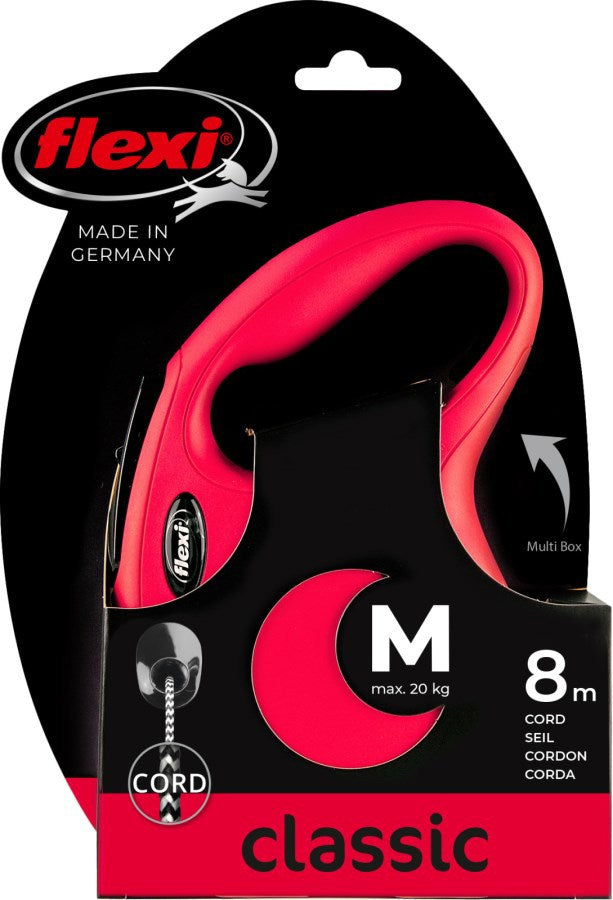 Flexi producten rollijn new classic koord rood m8 meter tot 20kg