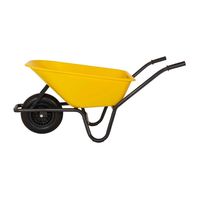 MM prodotti carriola contenitore in plastica 85l base gel giallo ged