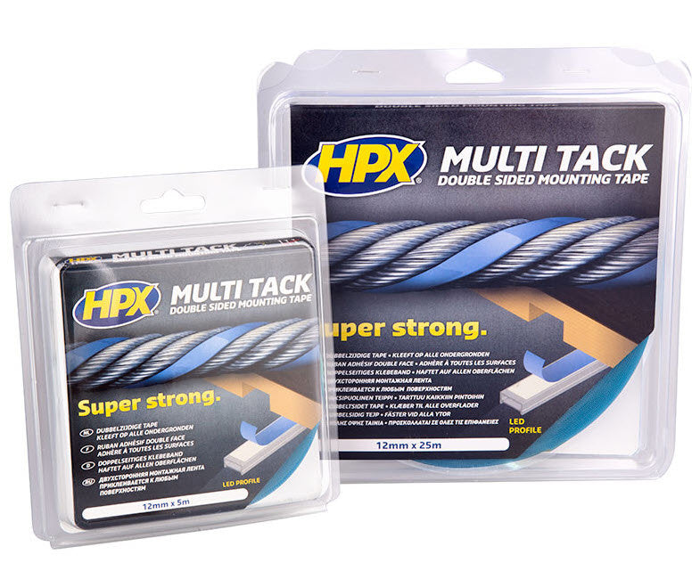 Nastro multiaderente biadesivo HPX | semitrasparente | 12mmx25m - pa1225 - pa1225