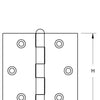 Prodotti cerniera zincata ad angolo retto perno sciolto 51x51cm
