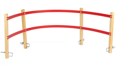 Plastic backrest for wooden sled