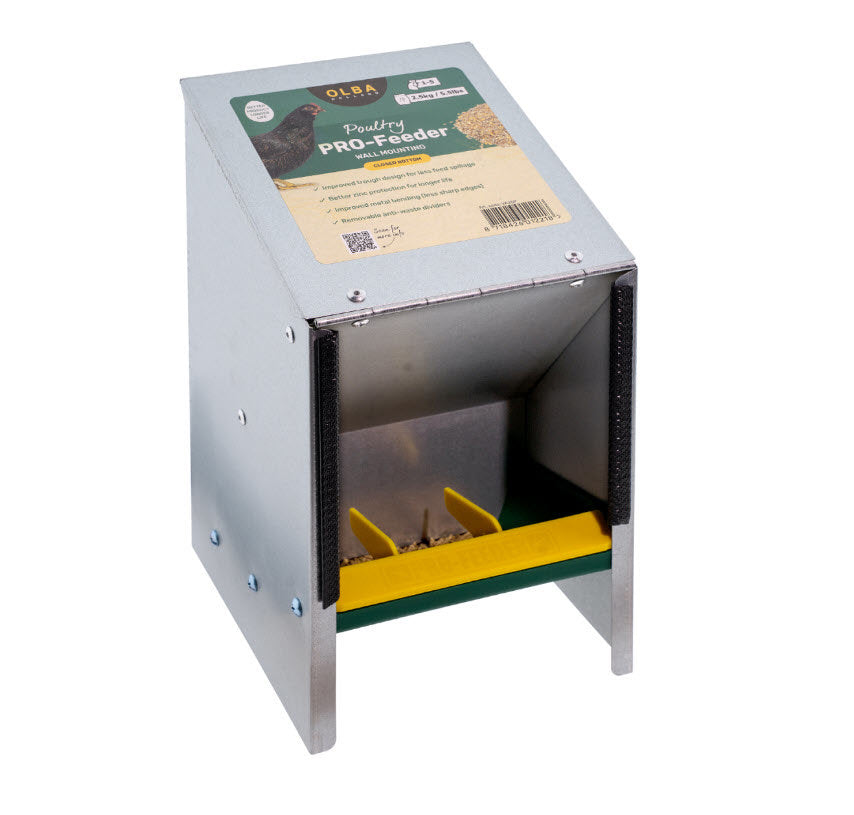 Bol de comida galvanizado Olba con tapa inclinada 25kg