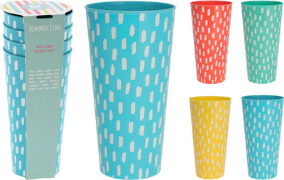 Eccellente set di tazze per casalinghi in plastica da 4 pezzi da 400 ml