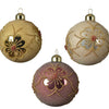 Decoris kerstballenset a 3 stuks roze 8cm glas