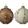 Decoris juego de bolas navideñas vaso de 3 piezas camel 8cm