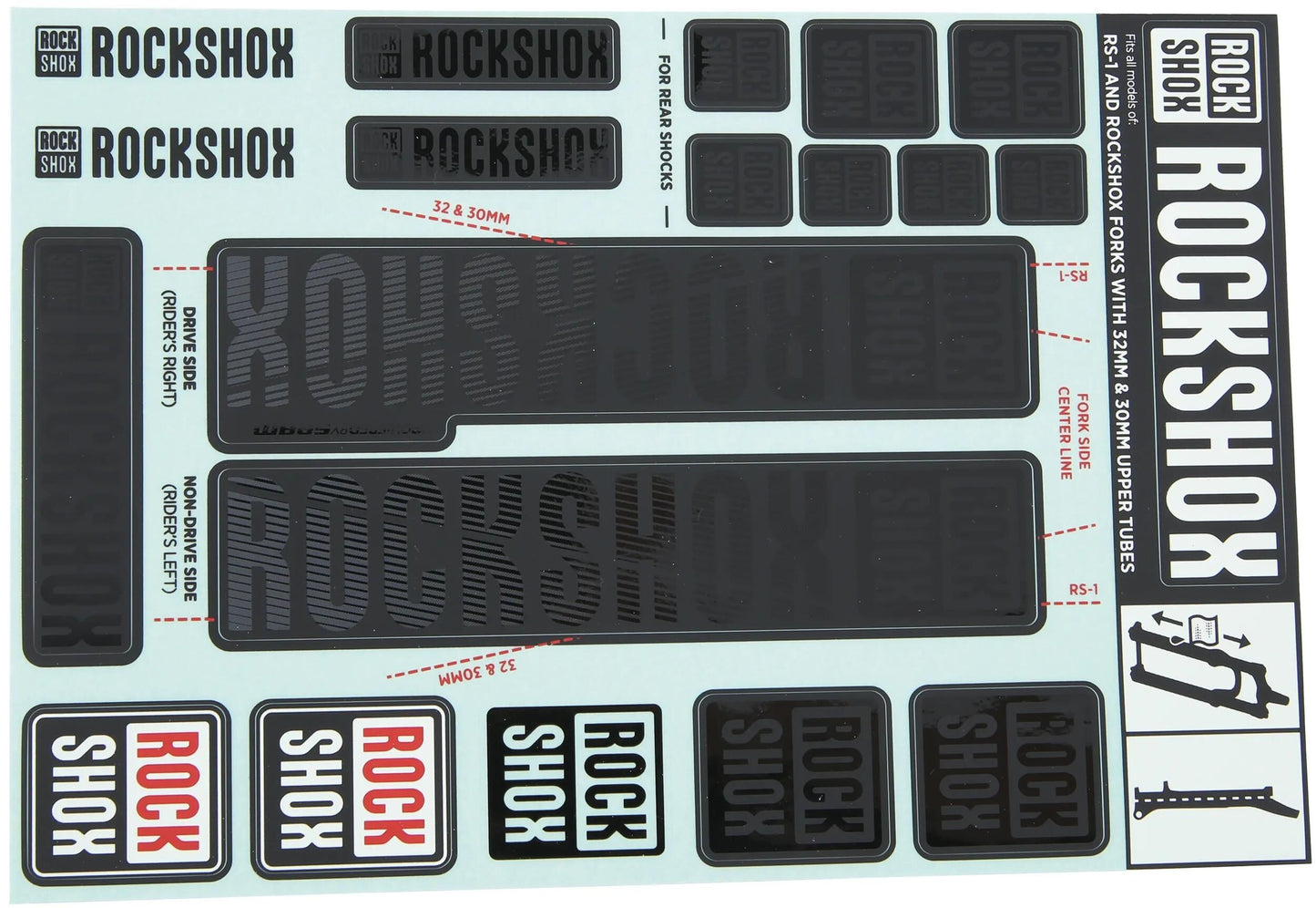 Rockshox Decal Set Stealth