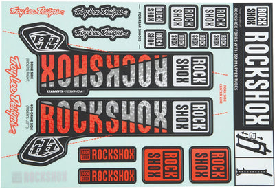 Rockshox Decal Set Silver Orange