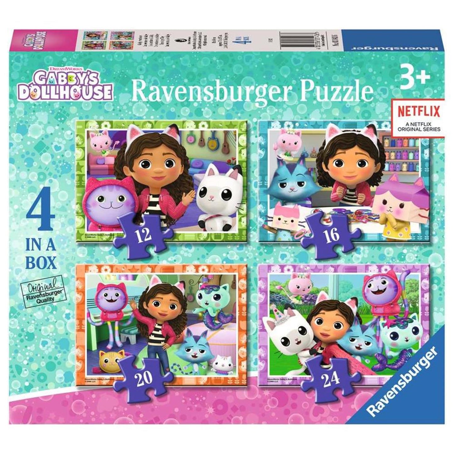 RAVENSBURGER - GABBY's Doll House Leg Puzzle 4in1