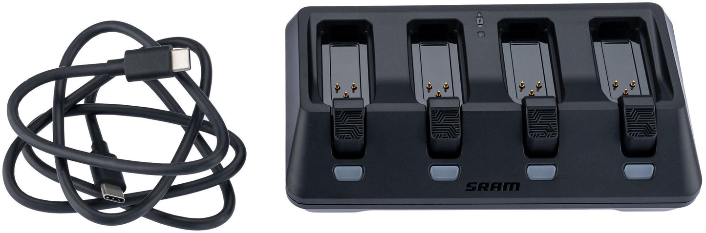 Sram batterijlader axs battery base charger 4-ports (including usb-c cord)