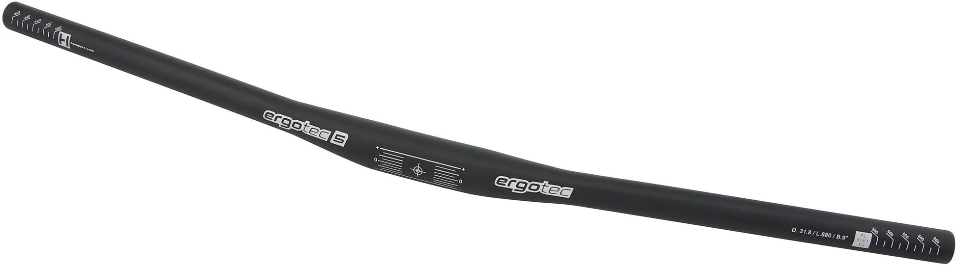Barra piatta dello sterzo ergotec 31.8x680 mm nero