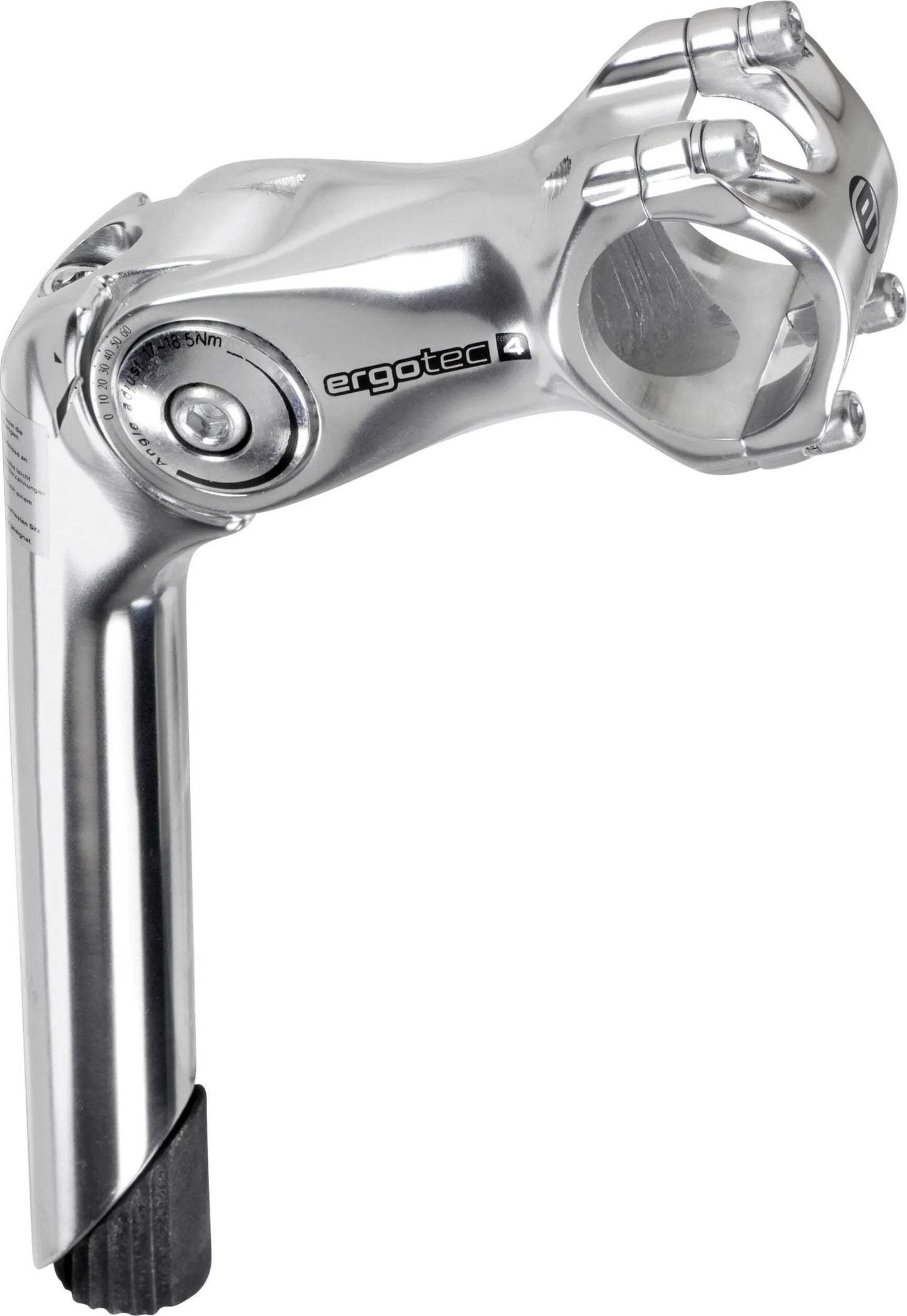 Ergotec Stem Octopus 2 regolabile 31,8 mm 110 mm in argento