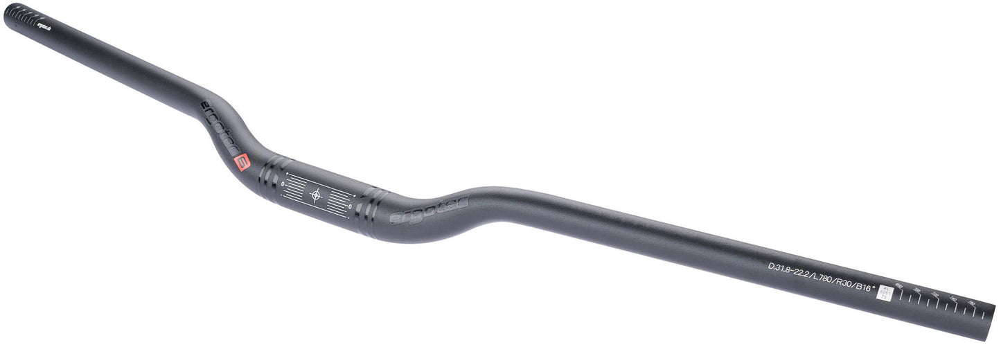 Ergotec Stuur Bar 30 Comfort ø31.8mm 30mm rise zwart gezandstraald