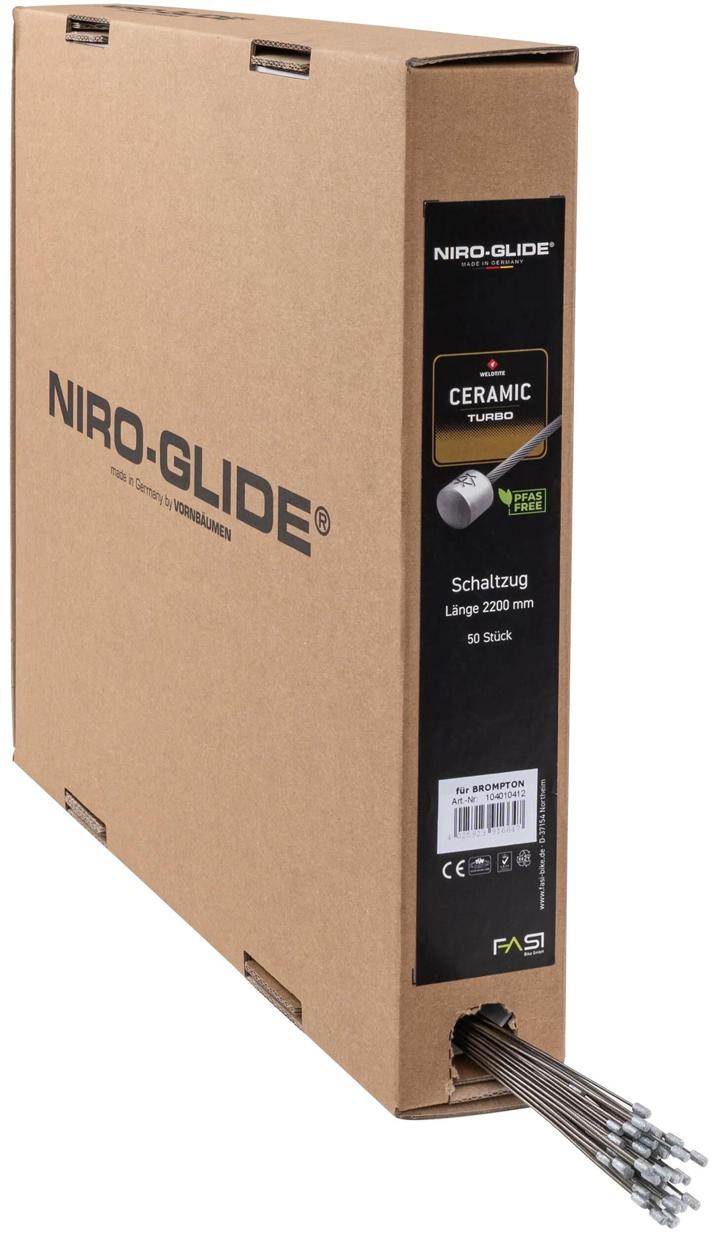 Niro-glide schaltzug ceramic turbo niro glide ceramic turbo derailleur cable 2200 mm